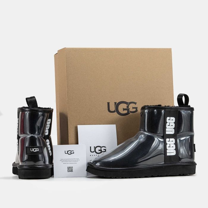 Женские зимние UGG Classic Clear Mini с мехом угги жіночі зимові уггі