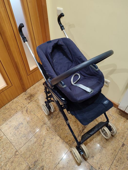 Trio para bebé-carro, ovo e alcofa