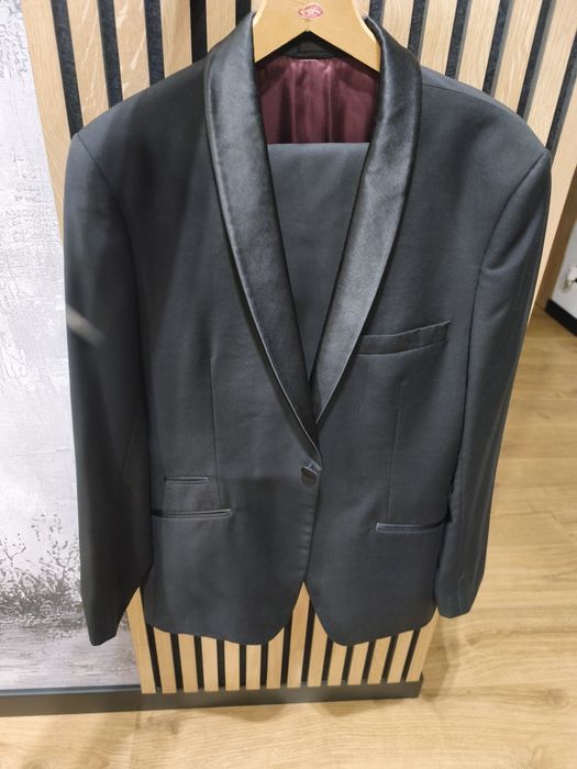 Smoking męski czarny ślubny L