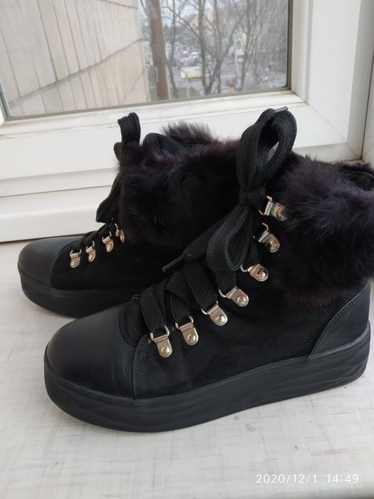 Зимние кожаные ботинки р.37