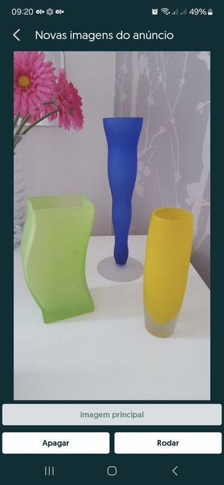 Jarra vidro fosco verde