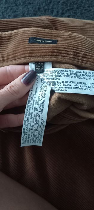 Джинси палацо труби кльош вельветові Massimo Dutti