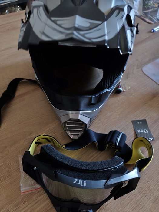 Kask crossowy + okulary