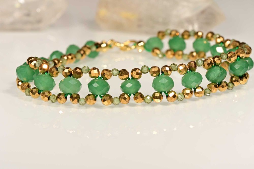 Bransoletka Awenturyn Srebro 925 unikat