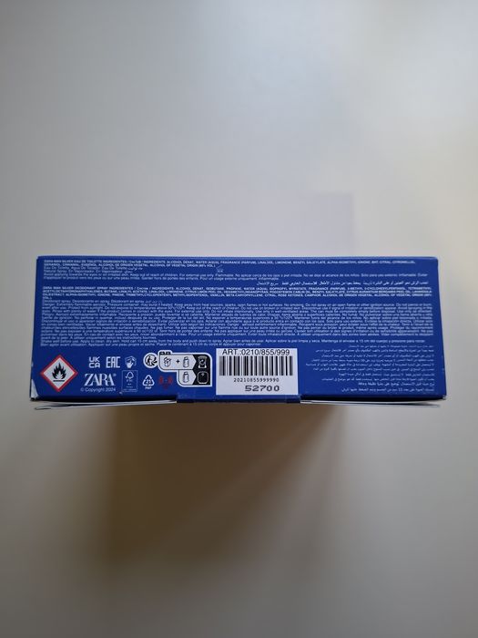 Набір парфумів ZARA SILVER чоловічі.Туалетна вода 90ml + дезодорант