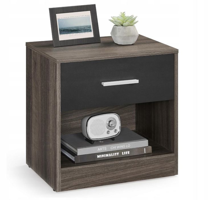 Stolik Nocny, Stolik Pomocniczy Z Szufladą Uchwytem Vasagle Let619K74