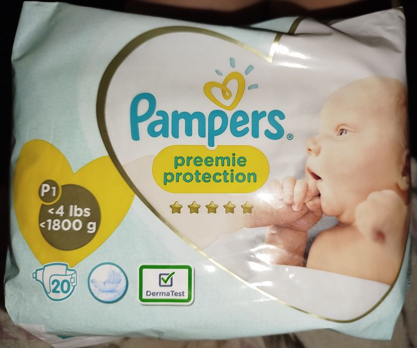 Підгузки Pampers preemie protection p1 для недоношених немовлят