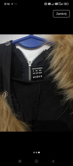 Przepiękna nowa bluza z futerkiem przy kapturze y2k