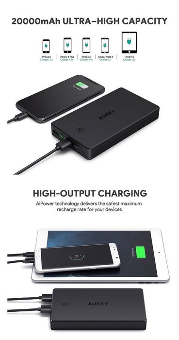powerbank Aukey нові