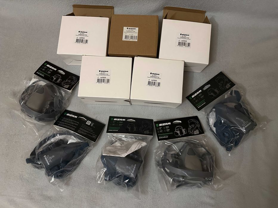 Полумаски SIZAM.5шт.+7шт.комплектов фильтров,новое