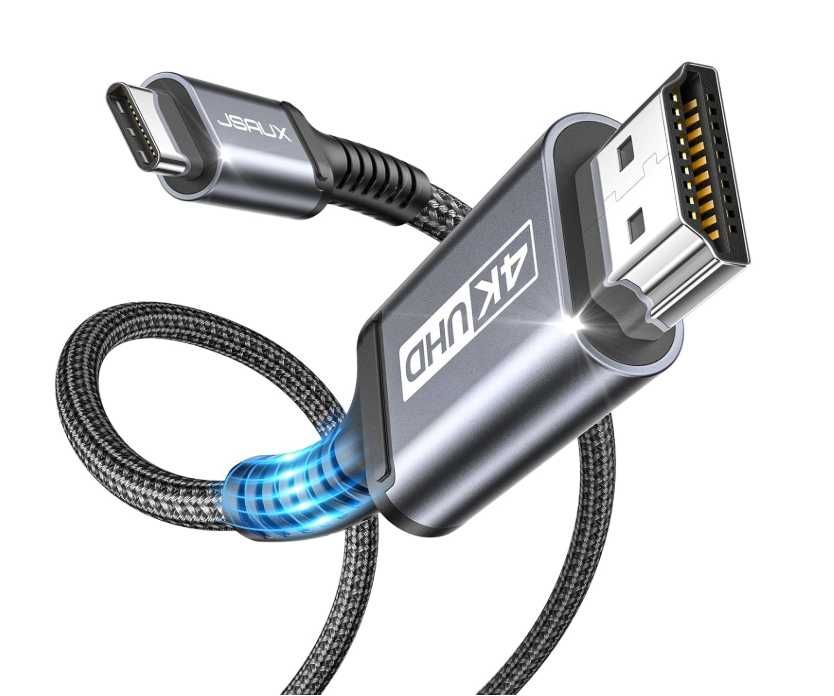 3 x JSAUX Kabel USB C na HDMI 2 m – USB C do HDMI 4K UHD, Thunderbolt 3
