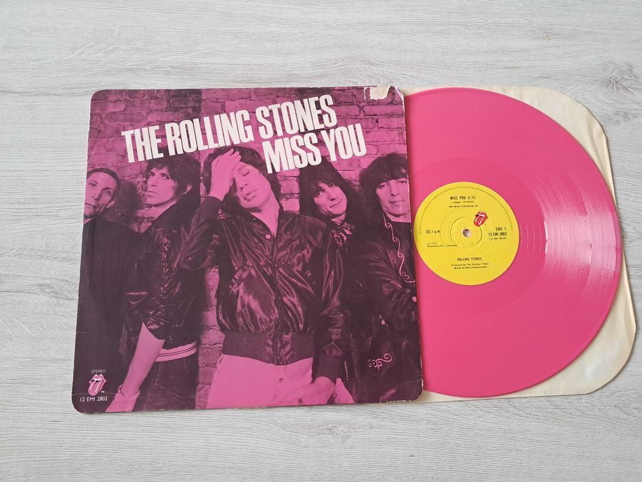 Rolling Stones  Miss You  WINYL UK  PINK  EX