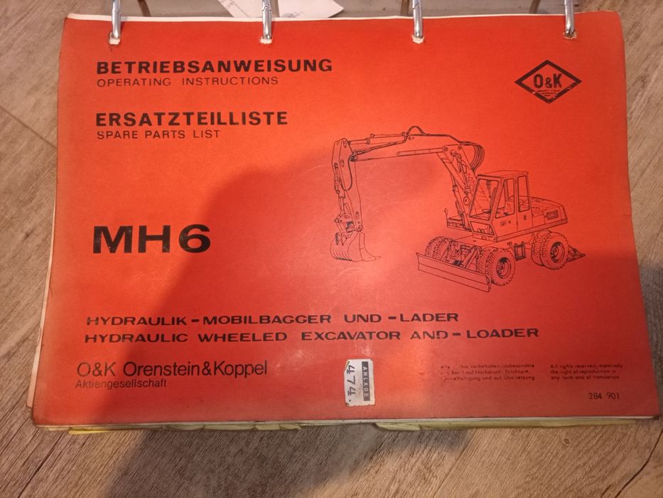 O&K mh6 instrukcja wraz z wykazem części.
