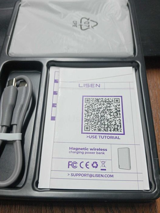 Power Bank Magnética LISEN 5000mAh - Ultra-Slim MagSafe - NOVA