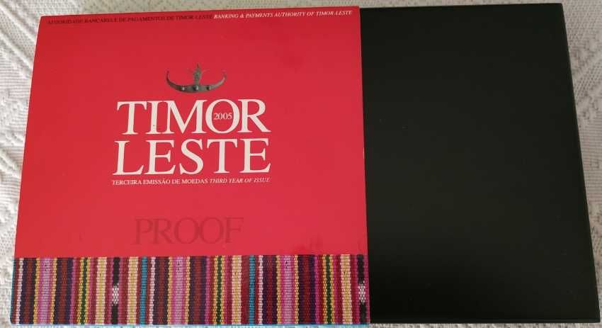 Conjunto de moedas Proof de 2005 de Timor Leste 01306 de 12500