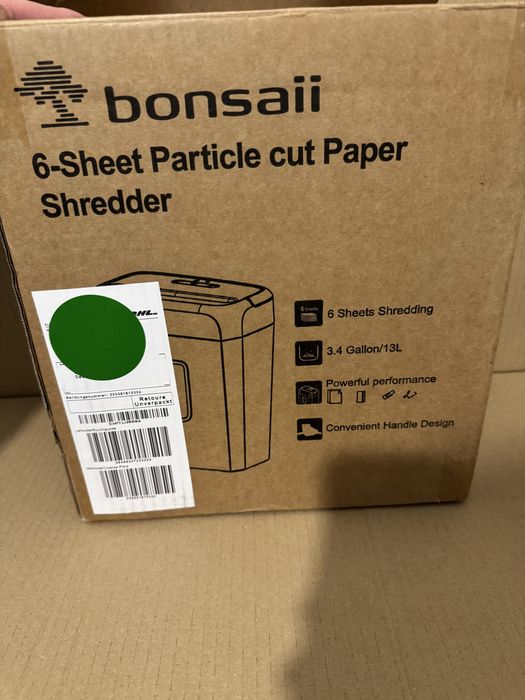 Niszczarka do papieru Bonsaii 6-Sheet Particle cut