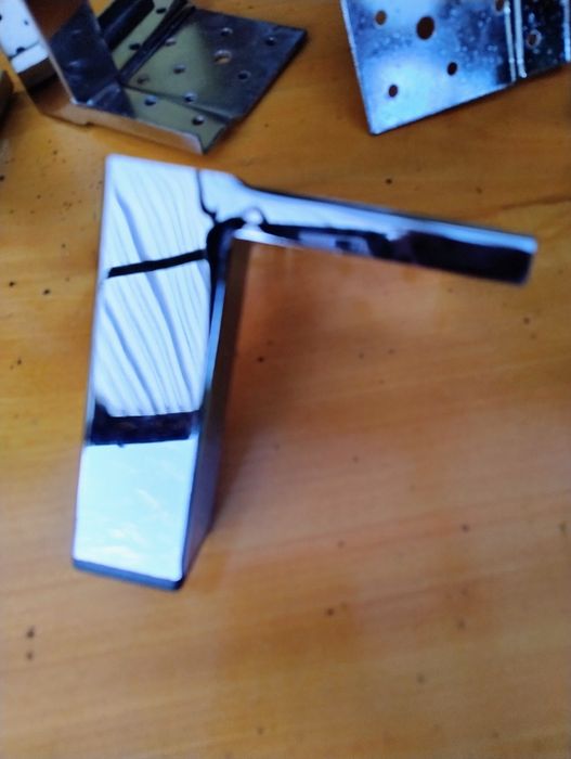 Nogi metalowe chrom do łóżka 6szt