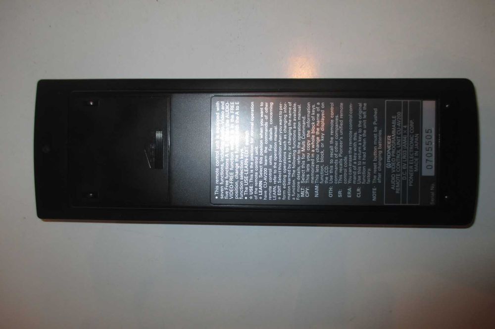 Пульт д/у.  Pioneer CU-AV200