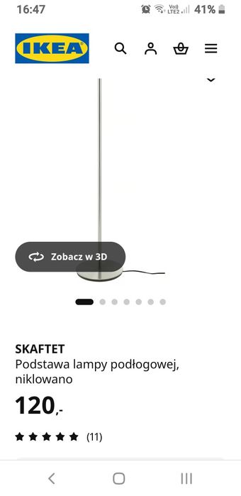Lampa stojąca metaloplastyka