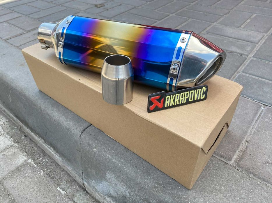 Акрапович Прямоточний вихлоп Прямоток вихлопна труба на мопед мотоцикл