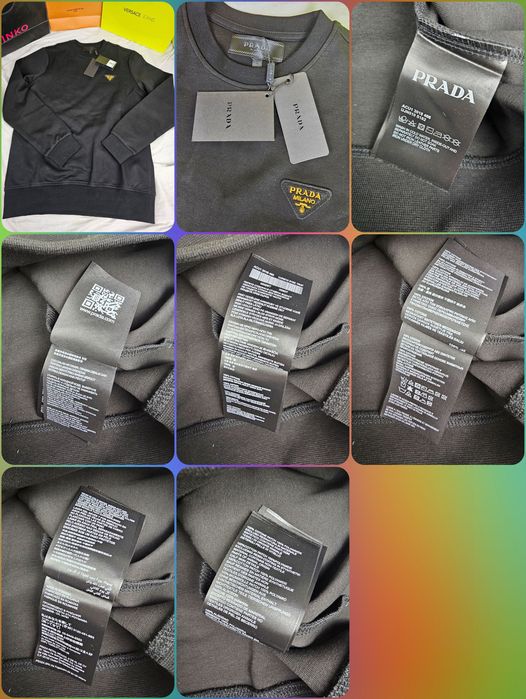 Bluza męska Prada maly znaczek Boss Armani premium
