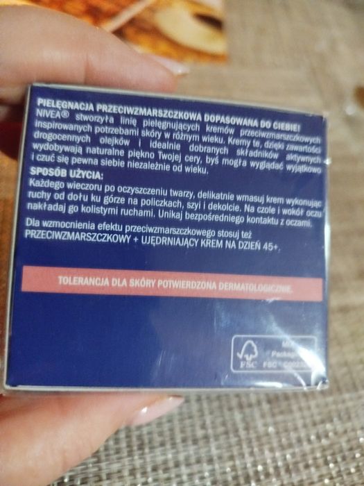 Krem dla kobiet Nivea przeciwzmarszczkowy 45+ noc Nowy