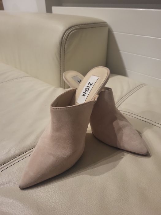 Klapki skórzane jak Nowe