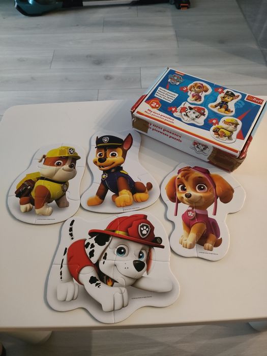 Puzzle 2+ Trefl Psi patrol 4 układanki + zwierzątka 3-6 elementów