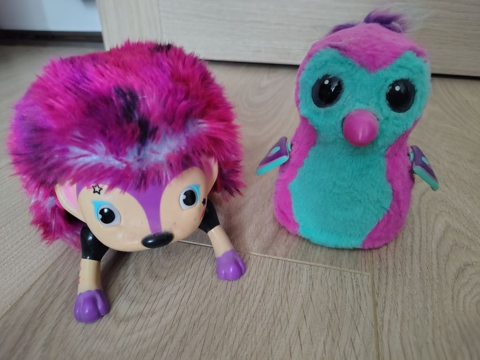 Hatchimals pingwin i jeż interaktywne zabawki