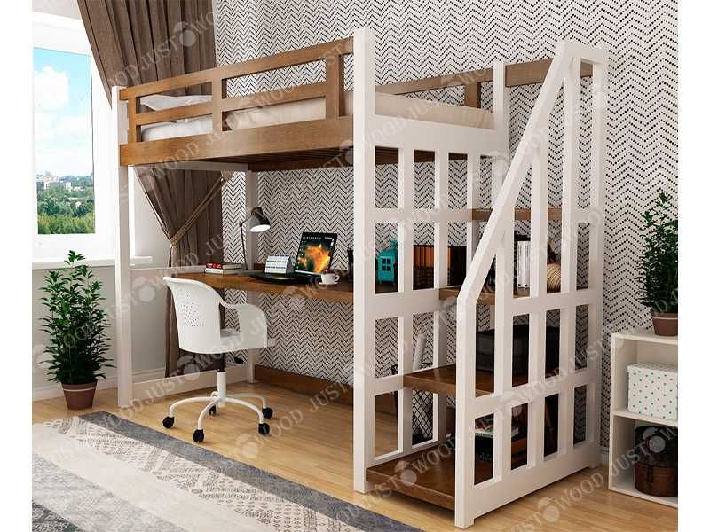 дерев'яне ліжко-горище (190*90) зі столом