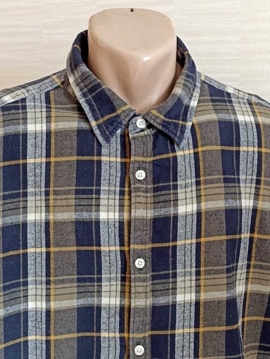 Теплая мужская рубашка F&F под фланель длинный рукав 3XL