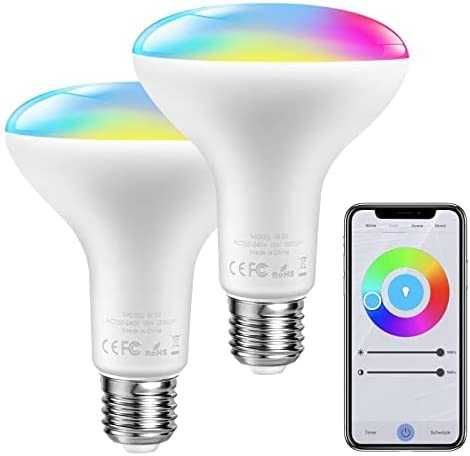 Selado! Kit 2 lâmpadas 13w 1300lm RGB  inteligentes WiFi Google Alexa
