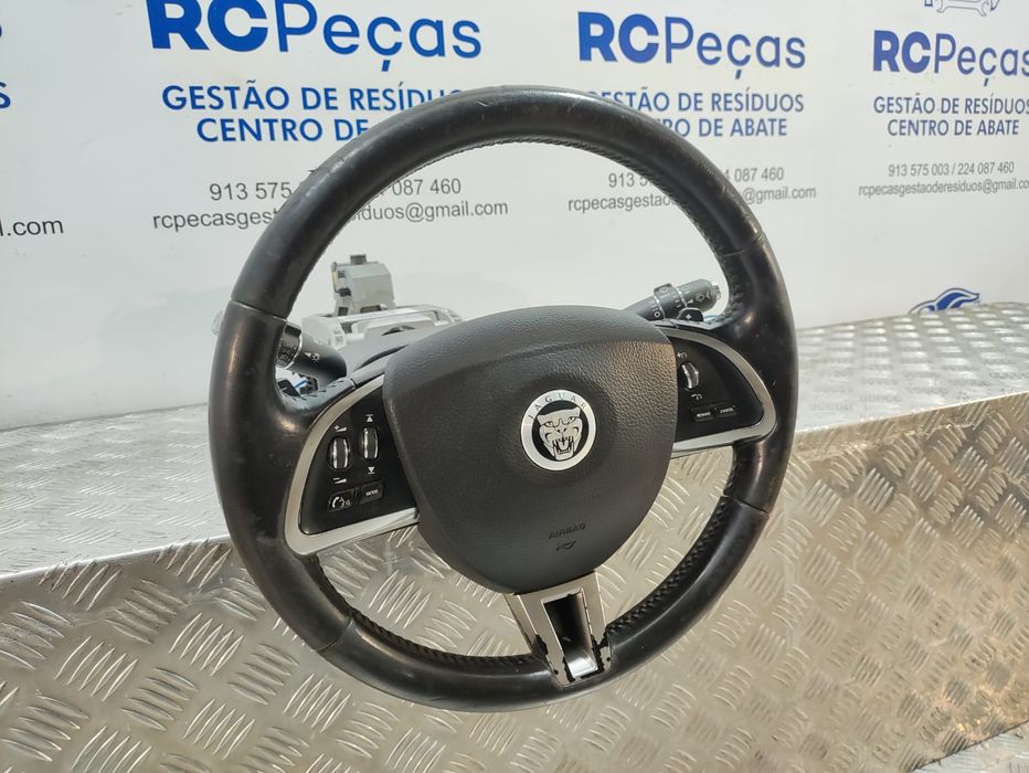 Volante Completo Pele Multifunções Patilhas De Velocidades Jaguar XF