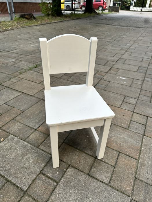 Krzesełko dziecięce białe Ikea SUNDVIG
