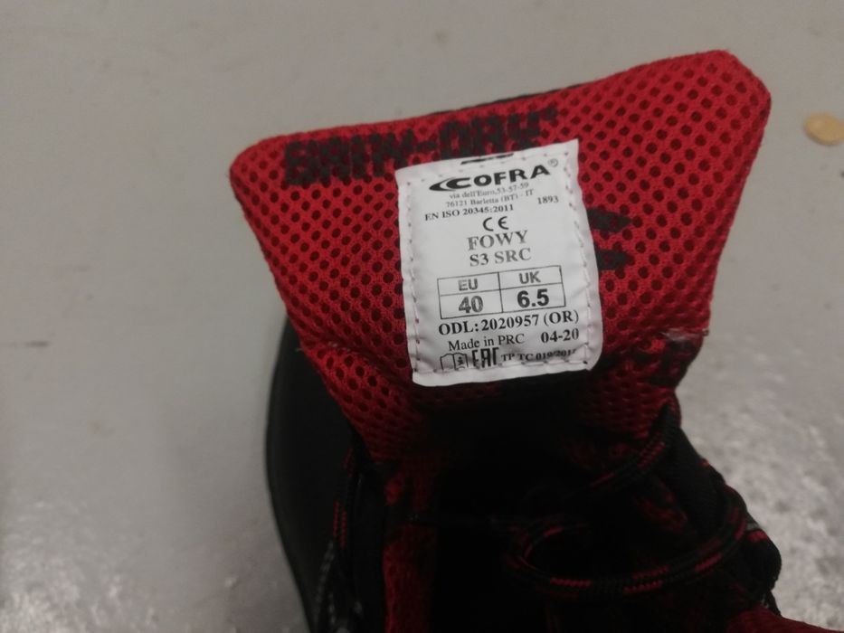 Bota Obra Cofra S3 n40 NOVAS