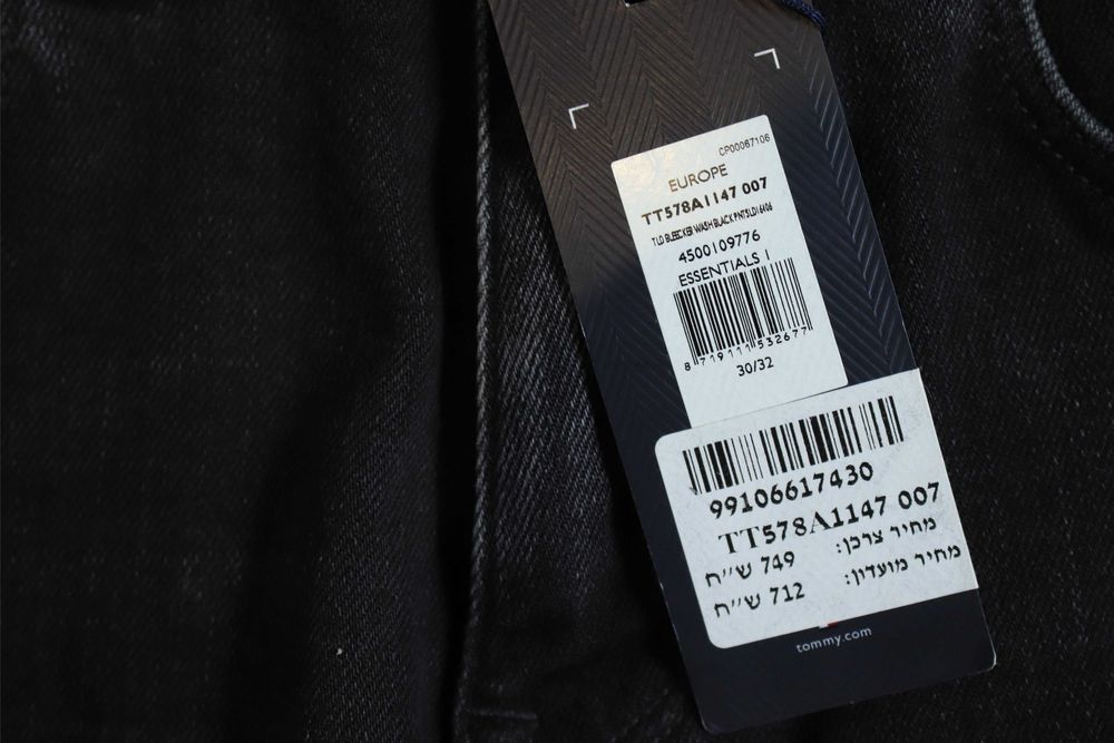 Spodnie Tommy Hilfiger r. 30/32 szare jeans męskie bawełniane nowe z metką