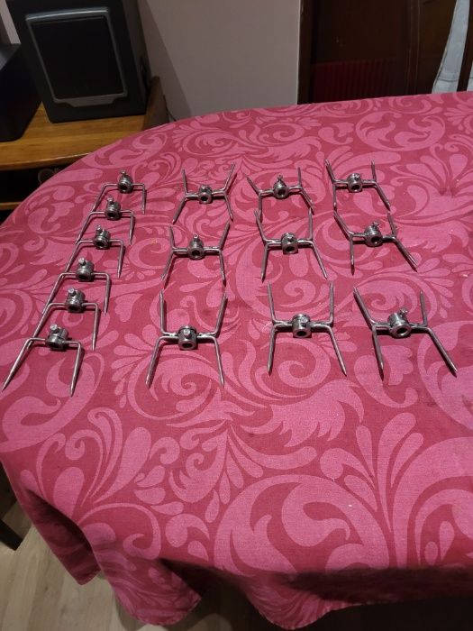 Gancho/Garfo simples e duplo em INOX com parafuso para veio de 12