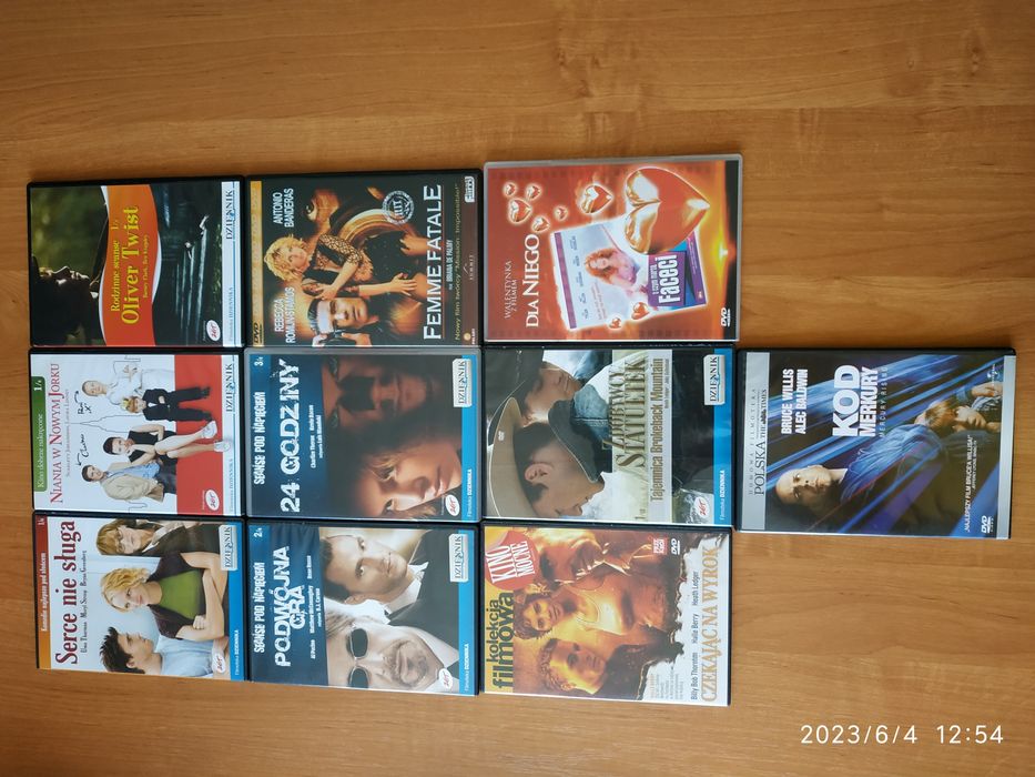 Zestaw 10 filmów DVD (Kod Merkury, 24 godziny)