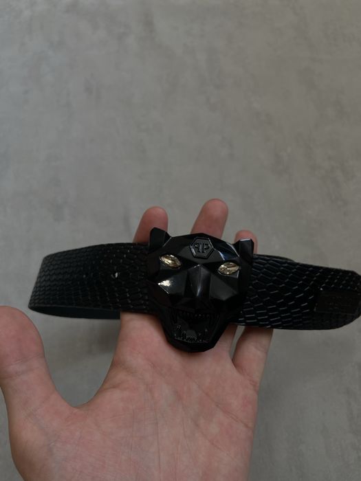 Philipp plein black pantera y2k, belt, ремень філіп плейн чорна пантера