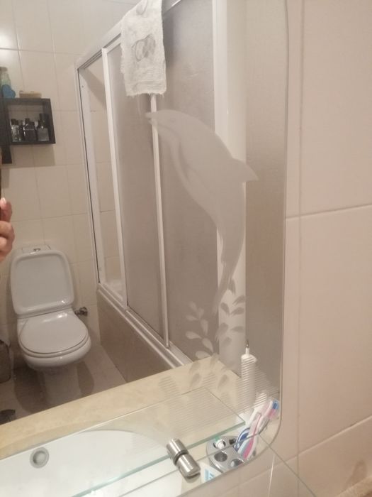 Bathroom mirror with two light sources426076408571514881