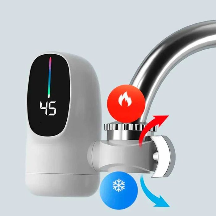 Проточний водонагрівач Zoosen ZSW D03 з LCD дисплеєм нагрів до +50 С