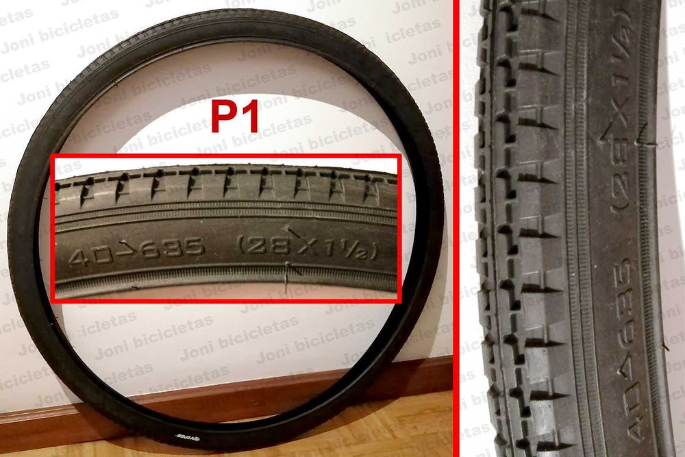 Pneus de bicicleta tamanho 28 x 1_1/2