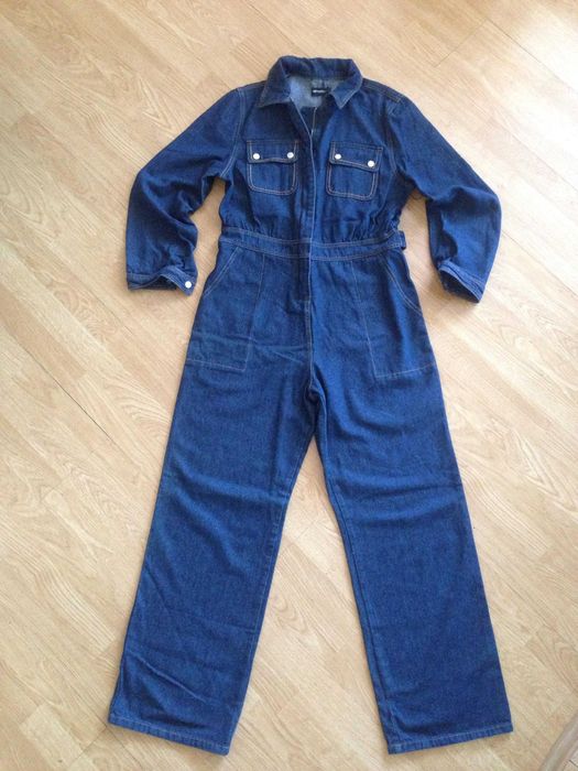 Комбинезон джинсы рубашка джинсовый Prettylittlething Zara 12uk