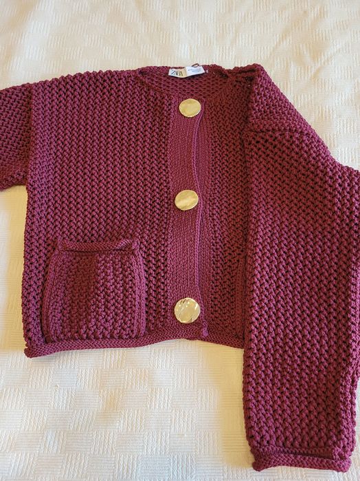 Kardigan ZARA z grubej dzianiny