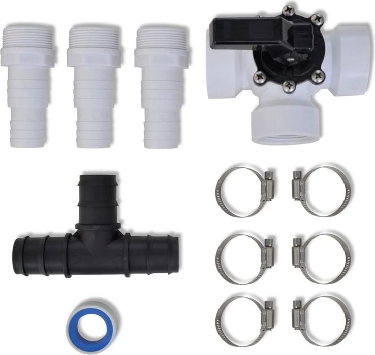 Zestaw obejściowy do ogrzewania basenu zawór 3 drogowy drożny ogrzewan