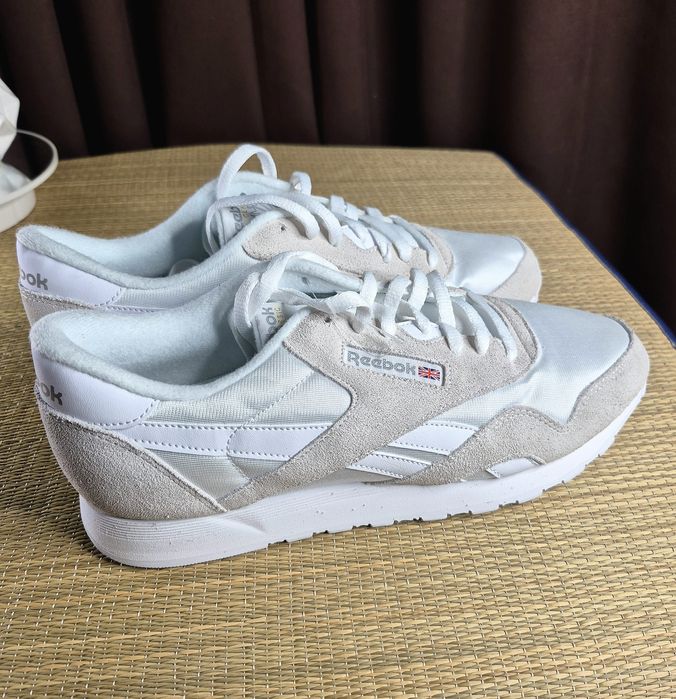 Оригінал 100% Чоловічі кроссівки Reebok Classic CI Nylon White/white/lgtgre(Розмір 45,5-30см)