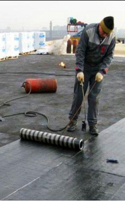 Ремонт плоского даху. Мяка покрівля. Бокси, новобудови, гаражи.