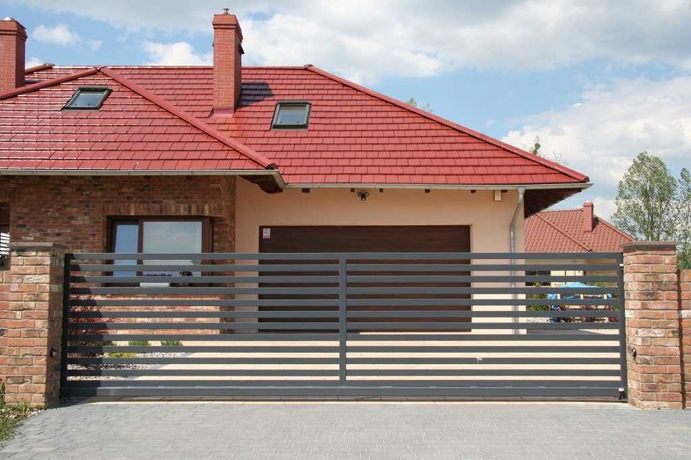 Przęsło Furtka ogrodzenie palisadowe żaluzja brama nowoczesna 3D