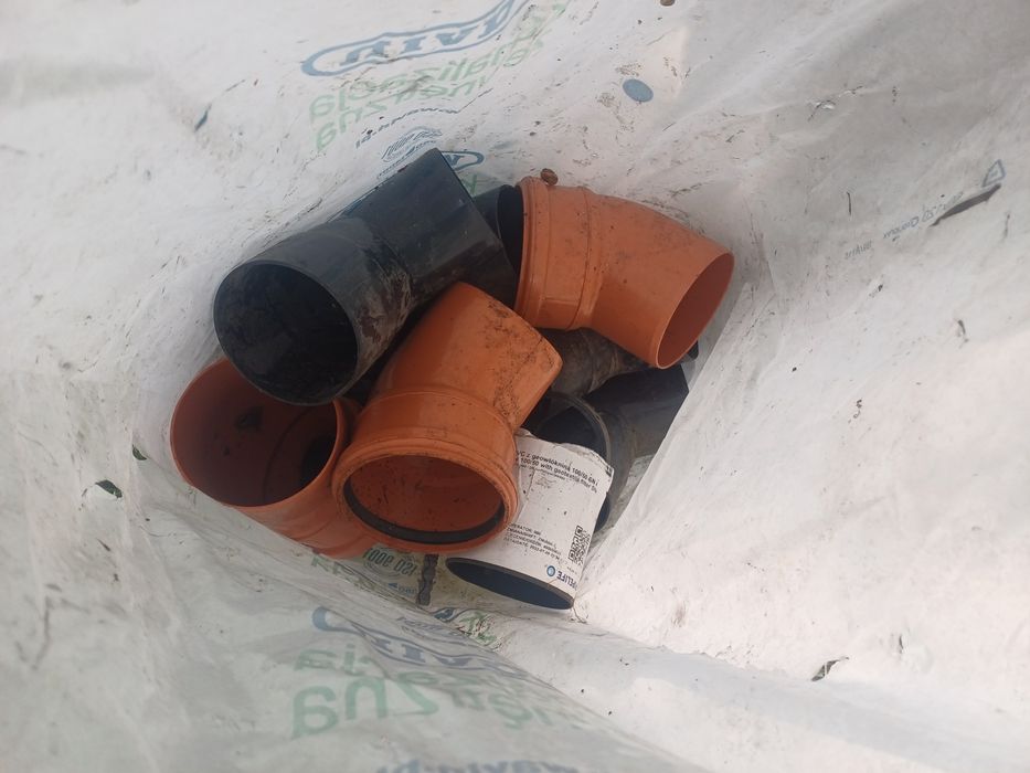 Rury rura spustowa brązowa+ elementy montażowe 125