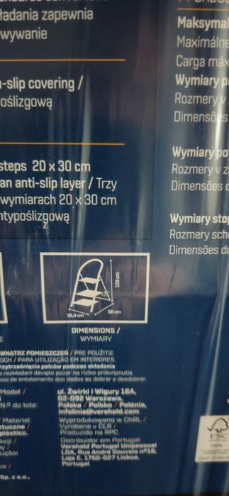 Drabina trzystopniowa obciążenie 150 kg